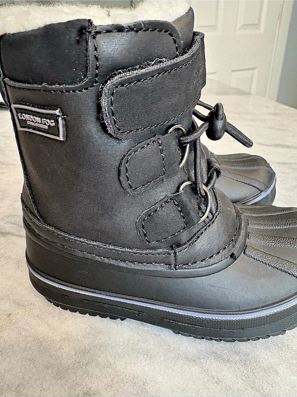 London Fog Collection Black Winter Boots US 6